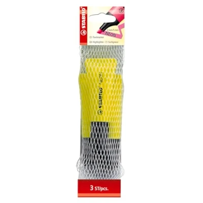 Abbildung von STABILO Textmarker NEON 3er Pack gelb