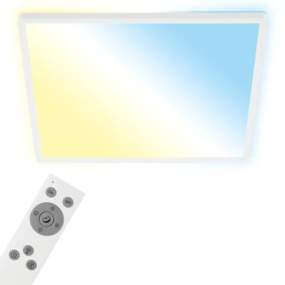 Abbildung von BRILONER LED Deckenlampe flach Smart Home, funktioniert mit Alexa, Fernbedienung, Lampe, Deckenleuchte, Wohnzimmerlampe, Panel, Schlafzimmerlampe, Flurlampe, 42x42x2,5 cm, Weiß