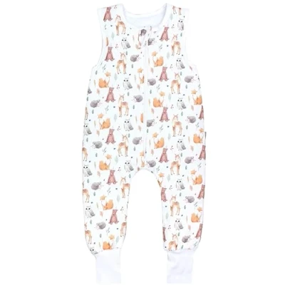 Abbildung von TupTam Baby Ganzjahresschlafsack mit Füßen 2,5 TOG OEKO TEX Unisex, Farbe: Waldtiere/Igel/Rehe, Größe: 104 110