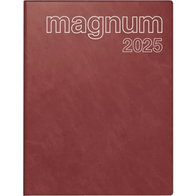 Abbildung von rido/idé Buchkalender Modell magnum (2025), 2 Seiten = 1 Woche, 183 x 240 mm, 144 Seiten, Schaumfolien Einband Catana, weinrot