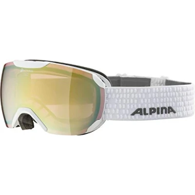 Abbildung von ALPINA PHEOS S QV Verspiegelte, Selbsttönende &amp; Kontrastverstärkende Skibrille Mit 100% UV Schutz Für Erwachsene, white, One Size