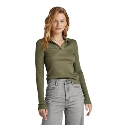 Abbildung von G Star SLIM Poloshirt, Damen, Größe: Medium, Dk shamrock
