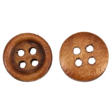 Abbildung von 50 Stück edle Holzknöpfe 11mm 4 Loch rund kaffeebraun braun Knöpfe zum basteln annähen nähen Vierlochknöpfe kleine scrapbooking 1,1 cm Mantelknöpfe