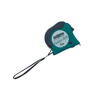 Abbildung von Brüder Mannesmann Bandmass, 5 m x 19 mm, Gehäuse grün/schwarz M80505
