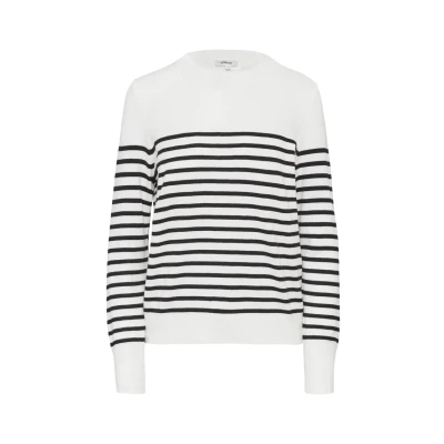 Abbildung von s.Oliver Gestreifter Strickpullover, Damen, Größe: 48, Ecru