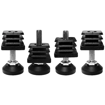 Abbildung von cyclingcolors 4X Gewindestopfen stopfen vierkantrohr stellfuß einstellbar schraubfuß möbelfuß, 50mm x