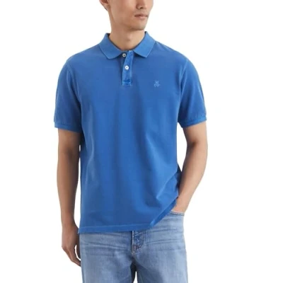 Abbildung von Marc OߴPolo Herren Kurzarm Poloshirt aus Bio Baumwolle Regular Fit, Blau (Venom Blue), L