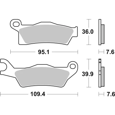 Abbildung von TRW MCB861SI Bremsbelagsatz Sinter Offroad