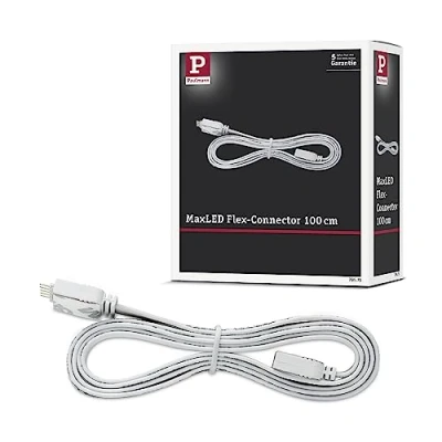 Abbildung von Paulmann 70575 MaxLED Verbindungskabel für LED Strip 1 m Verlängerungskabel Stripe Zubehör Überbrückung Weiß Ausgleich von Unebenheiten 5 Polig