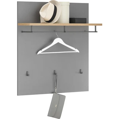 Abbildung von 31 023 T2 Garderobenpaneel MILAN Wandgarderobe Artisan Eiche Nb. / Weiß ca. 85/95/27 cm
