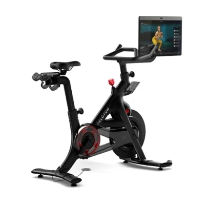 Abbildung von Peloton Bike+ Indoor Stationary Exercise Bike with 24 HD, Anti Reflective Rotating Touchscreen
