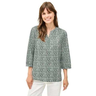 Abbildung von CECIL Damen B345617 Gemusterte Tunika, Balmy Khaki, XL