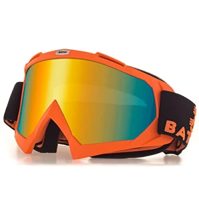 Abbildung von KINGBIKE Motocross Brille,Mtb Brille Dirt Bike ATV Crossbrille goggle,Sicherheit Tactical Riding Motorradbrillen für MäNner Frauen Jugend Fit ÜBer UV400 (Orange)