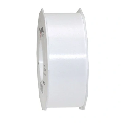 Abbildung von C.E. PATTBERG Geschenkband reinweiss, 91 Meter Ringelband 40 mm zum Basteln, Dekorieren &amp; Verpacken von Geschenken zu jedem Anlass