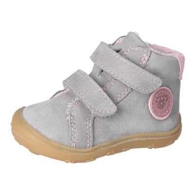 Abbildung von RICOSTA Mädchen Stiefel GEDO, Kinder Lauflernschuhe, Weite: Mittel, lose Einlage, terracare, Klettstiefel, Booties, Leder, Graphit/rosa (450), 24 EU