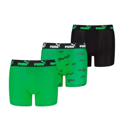 Abbildung von PUMA Boy&#039;s Elements Boxer, Black/Green, 134/140 (3er Pack)