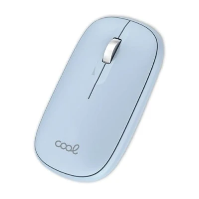 Abbildung von Cool Slim Kabellose Maus, leise, 2 in 1 (Bluetooth + Adap. USB), Himmelblau