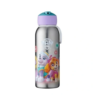 Abbildung von Mepal Thermoflasche Flip Up Campus Isolierte Trinkflaschen für Kinder Edelstahl Thermosflasche 9 Stunden heiß &amp; 12 kalt BPA frei 350 ml Paw Patrol Girls