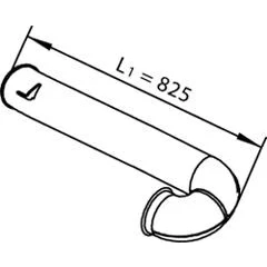 Abbildung von DINEX 21632 Abgasrohr 825 hinten 148 Euro 5