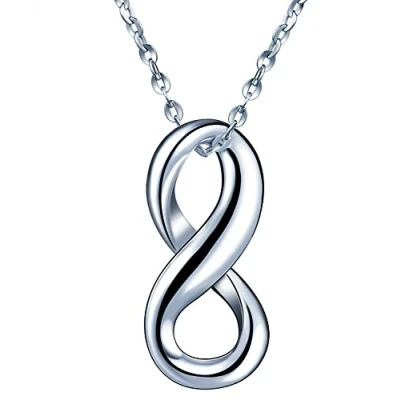 Abbildung von Unendlich U Einfach Unendlichkeit Symbol Zahlen 8 Damen Mädchen Halskette 925 Sterling Silber Anhänger Verstellbare Kette,