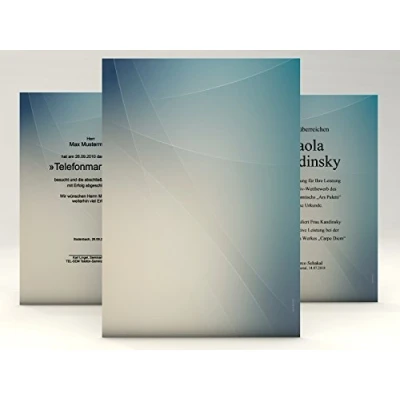 Abbildung von Urkundenpapier &quot;Conture&quot; 10 Blatt modern für Urkunden Zertifikate DIN A4 190g/qm hochwertig Briefpapier Kartonpapier certificate paper Blanko Urkunde Anerkennung Papier