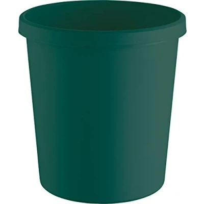 Abbildung von helit H6405852 Papierkorb „the green german“, 18 Liter, aus Recycling Kunststoff Blauer Engel zertifiziert, grün, 1 Stück
