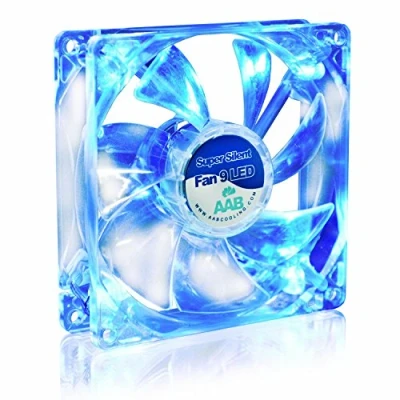 Abbildung von AABCOOLING Super Silent Fan 9 Blue LED Leise und Efizient 92mm Gehäuselüfter mit 4 Anti Vibration Pads Blauer Hintergrundbeleuchtung CPU Lüfter, PC Fan, Cooling 13,6 dB, 58 m3/h