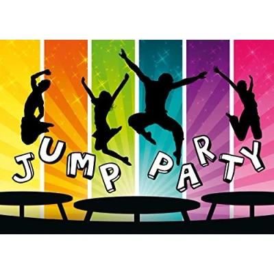 Abbildung von EDITION COLIBRI 10 JUMP PARTY Einladungen: Geburtstagseinladungen Kinder, Mädchen/Jungen, er Set, Trampolin Einladungskarten zum Kindergeburtstag, Tampolinhalle (11017)