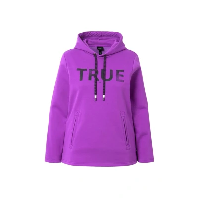 Abbildung von Ulla Popken Kapuzenpullover, Damen, Größe: 42/44, Purple