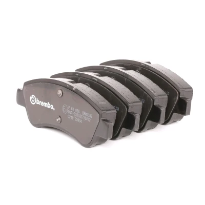 Abbildung von BREMBO P 61 066 Bremsbelagsatz exkl. Verschleißwarnkontakt mit Bremssattelschrauben Zubehör PEUGEOT: 207 Hatchback, 208 I 2008 Estate