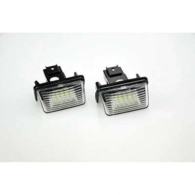 Abbildung von AUTO STYLE Satz LED Nummerschildbeleuchtung kompatibel mit Citroën/Peugeot diverse Modelle