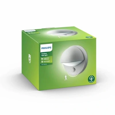 Abbildung von PHILIPS myGarden June Wandaußenleuchte mit Bewegungsmelder, 42W, ohne Leuchtmittel, grau