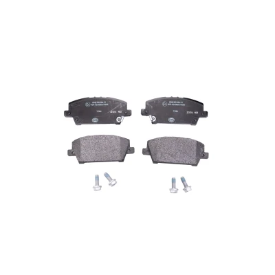Abbildung von HELLA 8DB 355 006 911 Bremsbelagsatz mit akustischer Verschleißwarnung Bremssattelschrauben HONDA: CIVIC 8 Hatchback