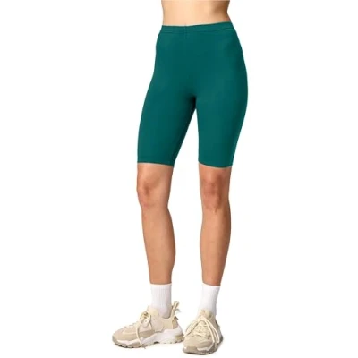 Abbildung von Merry Style Damen Sport Leggings kurz Sportleggings Radlerhose Sporthose aus Viskose MS10 145 (Smaragdgrün, L)
