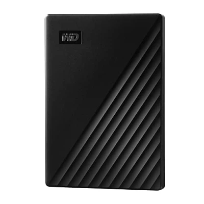 Abbildung von WD My Passport externe Festplatte 1 TB (mobiler Speicher, schlankes Design, herunterladbare Software, automatische Backups, Passwortschutz) Schwarz auch kompatibel mit PC, Xbox und PS4, Stück