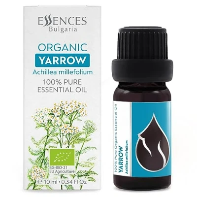 Abbildung von Essences Bulgaria BIO Schafgarbe Ätherisches Öl 10ml Achillea millefolium 100% Naturrein Unverdünnt zertifiziert Spitzenqualität aus Familienbetrieb Ohne Gentechnik Vegan