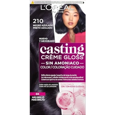 Abbildung von L&#039;Oreal Casting Creme Gloss Haarfärbung Farbe: 210 bläuliches Schwarz
