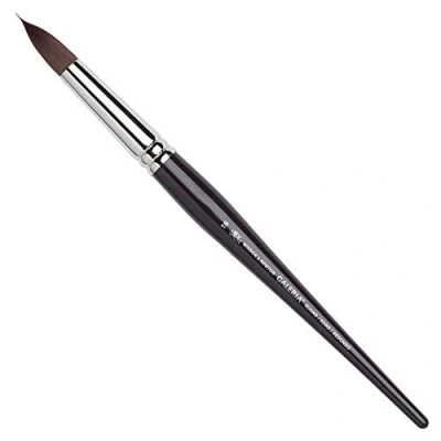 Abbildung von Winsor &amp; Newton 5734016 Galeria Acrylpinsel, aus Synthetikfasern, ideale Kontrolle für dickere Farbaufträge, kurzer Stiel, Rundpinsel Nr. 16, 11,5 mm