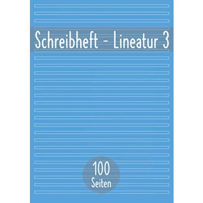 Abbildung von Schreibheft Lineatur 3: Schul Heft 3. Klasse 100 Seiten Din A4 liniert Deutsch Schreiblernheft ohne Rand