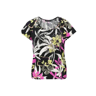 Abbildung von Betty Barclay Printshirt MIT Gummizug Tshirt print, Damen, Größe: 36, Black khaki