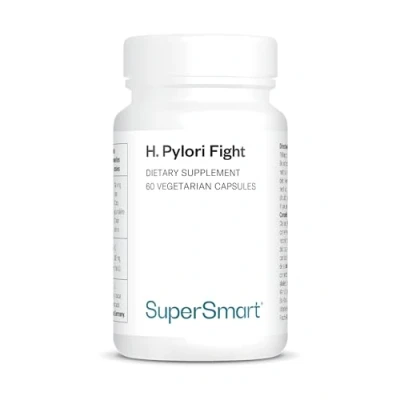 Abbildung von H. Pylori Fight 200 mg Pro Tag Lactobacillus Reuteri Hilft bei der Bekämpfung von Helicobacter Patentierter Stamm Linderung Magenproblemen Glutenfrei Supersmart.