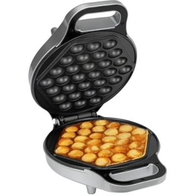 Abbildung von Clatronic® Waffeleisen für trendige Bubble Waffeln mit 180 Rotationsfunktion gleichmäßige Backergebnisse Waffle Maker antihaftbeschichteter Backfläche 700W WA 3772