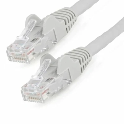 Abbildung von StarTech.com 2m Netzwerkkabel CAT6 LSZH(weniger Rauch, Halogenfrei) 10Gbit 650MHz 100W POE RJ45 U/UTP LAN Patch Kabel Grau, ETL Zertifizierung, 24AWG, Installationskabel (N6LPATCH2MGR)