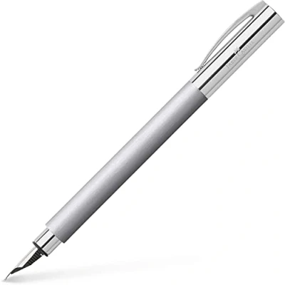 Abbildung von Faber Castell 148390 Füllfederhalter AMBITION Edelstahl, Federbreite M, mit hochwertiger Geschenkverpackung