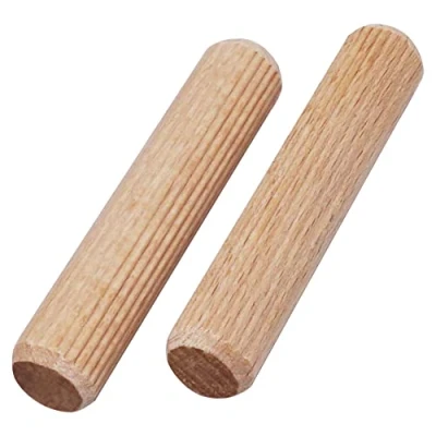 Abbildung von SKIR&#039;CO (50 Stück) Holzdübel 12 x 60 mm, gerillte Holzdübel, geriffelte Stifte für Möbel, Dübel