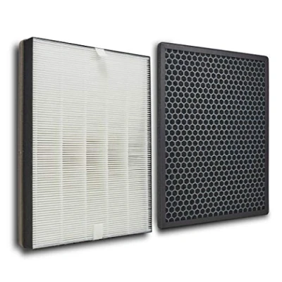 Abbildung von 2er Filter set kompatibel mit Philips Luftreiniger [AC1214 &amp; AC2729] HEPA und Aktivkohlefilter [Ersetzt FY1410 FY1413] für Allergiker gegen Viren,Feinstaub,Gerüche