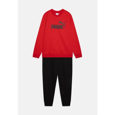 Abbildung von Puma LOGO CREW SUIT Unisex Trainingsanzug für Kinder, Größe: 176, For all time red