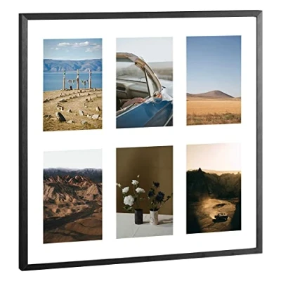 Abbildung von Navaris Bilderrahmen Collagen für 6 Fotos Fotorahmen 10x15 Bild Foto Collage Portraitrahmen bis zu Bilder Rahmen 6er in schwarz