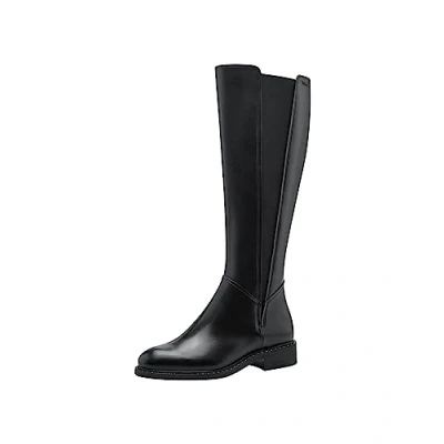 Abbildung von Tamaris Damen Langschaft Stiefel Vegan Blockabsatz; BLACK MATT/schwarz; 37 EU