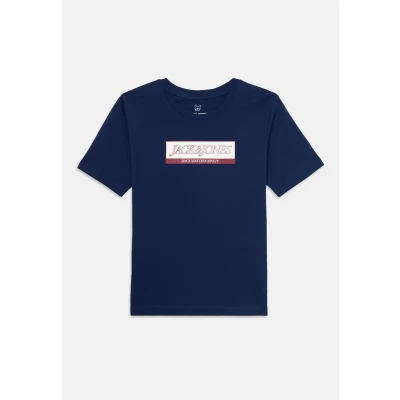 Abbildung von Jack &amp; Jones Junior Jorinwood Block Brand TEE Tshirt print für Kinder, Größe: 176, Ocean cavern